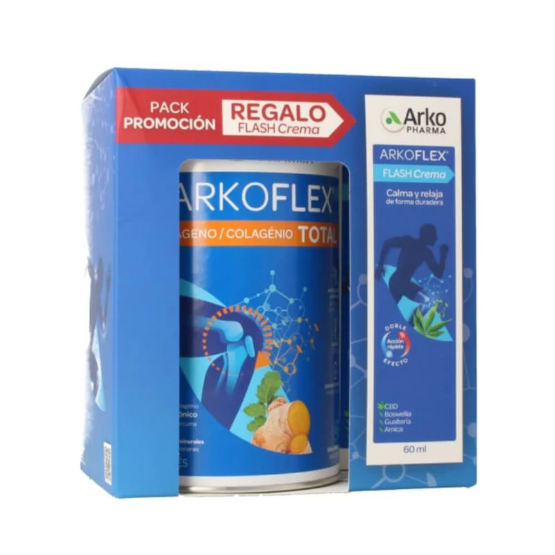 Arkoflex Total Colágeno Sabor Naranja + Regalo Crema Flash 60 ml Pack