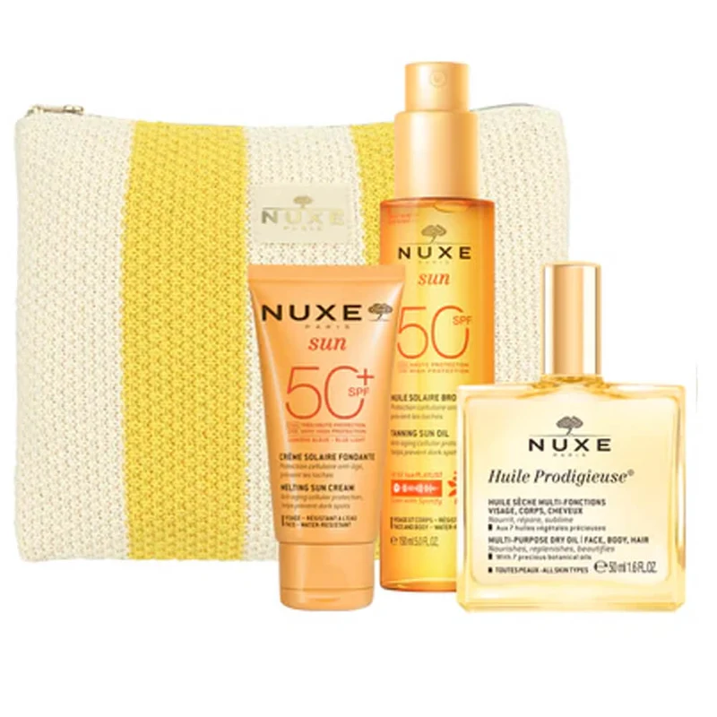 Nuxe Sun Aceite Spf50+ 150ml+ Crema Facial Spf50 50 ml+ Huile Prodigieuse 50 mlPack25