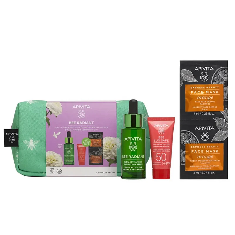 Apivita Bee Radiant Sérum Luminosidad 30 ml + Regalo Crema Antiedad Y Antimanchas 15 ml Y Mascarilla Facial Naranja 8 ml