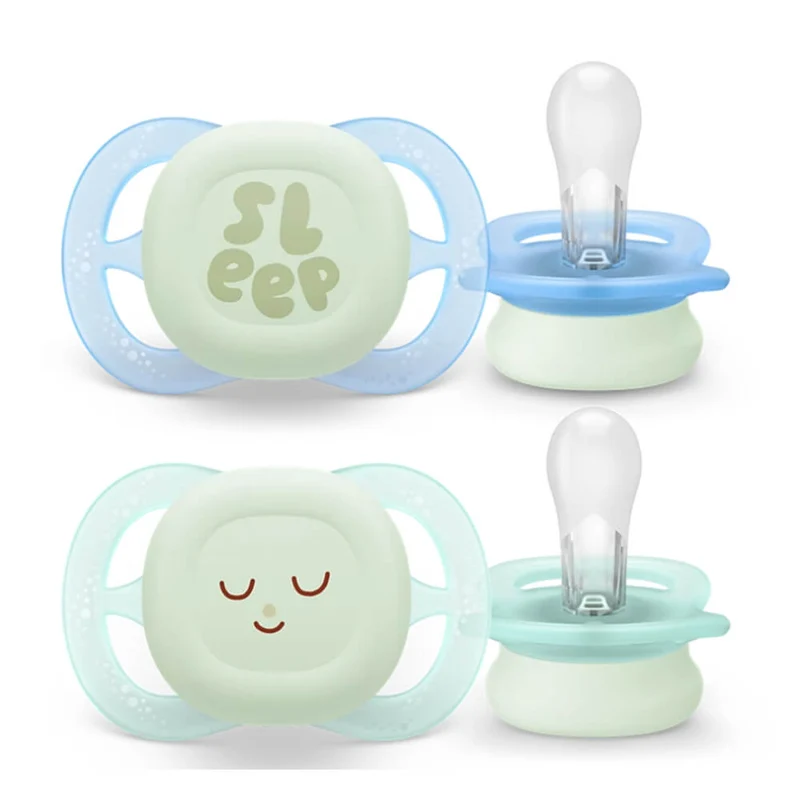 Philips Avent Chupete Silicona Ultra Start Nocturno Niño 0-2M 2 Unidades