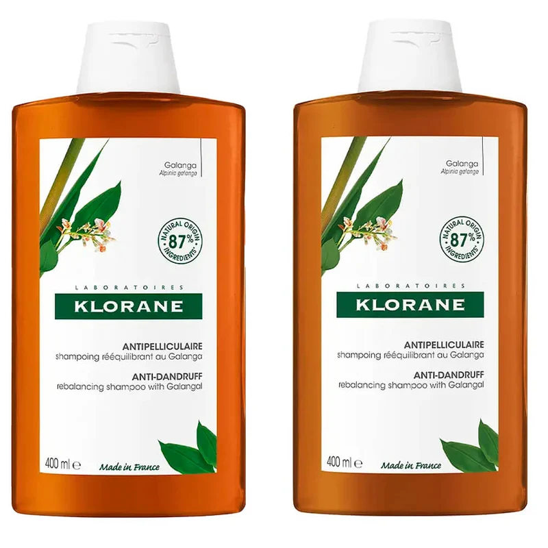 Klorane Champú Galanga Anticaspa Reequilibrante 400 ml Duplo