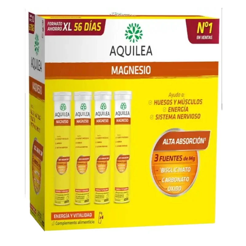 Aquilea Magnesio+ Potasio 56 Comprimidos Efervescentes Sabor Naranja Formato Xl