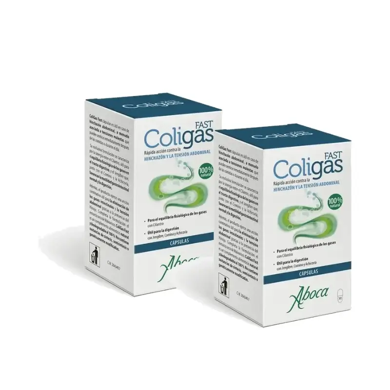 Aboca Coligas Fast, 30 Cápsulas, pack 2
