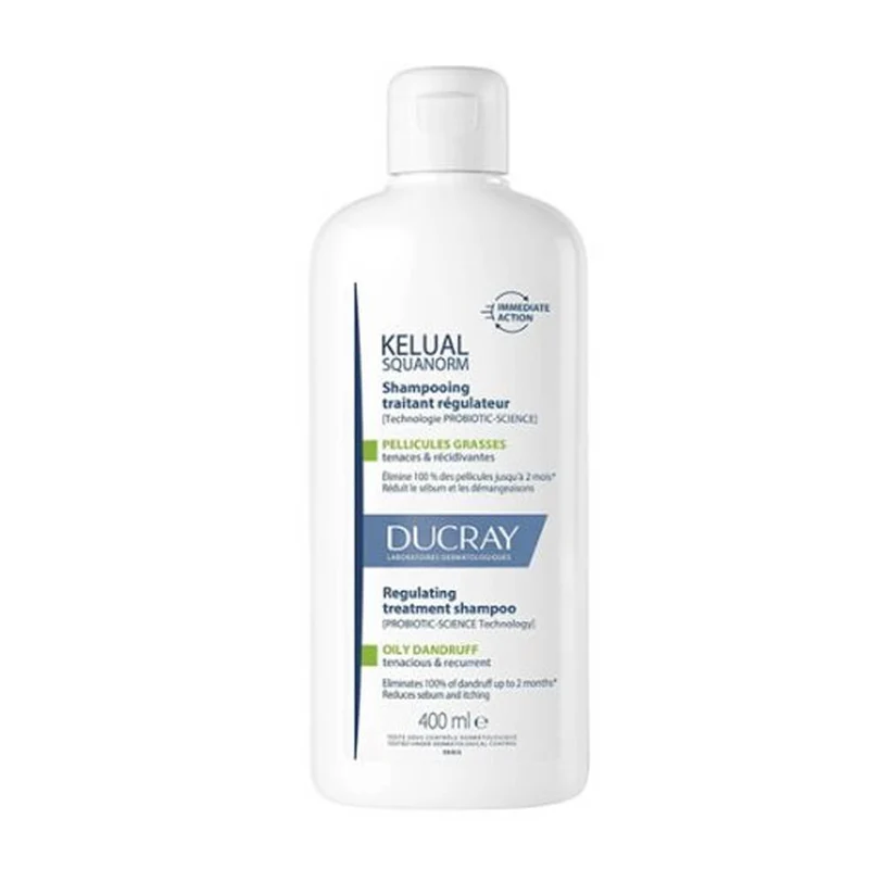 Ducray Kelual Squanorm Champú Regulador Caspa Grasa 400 ml