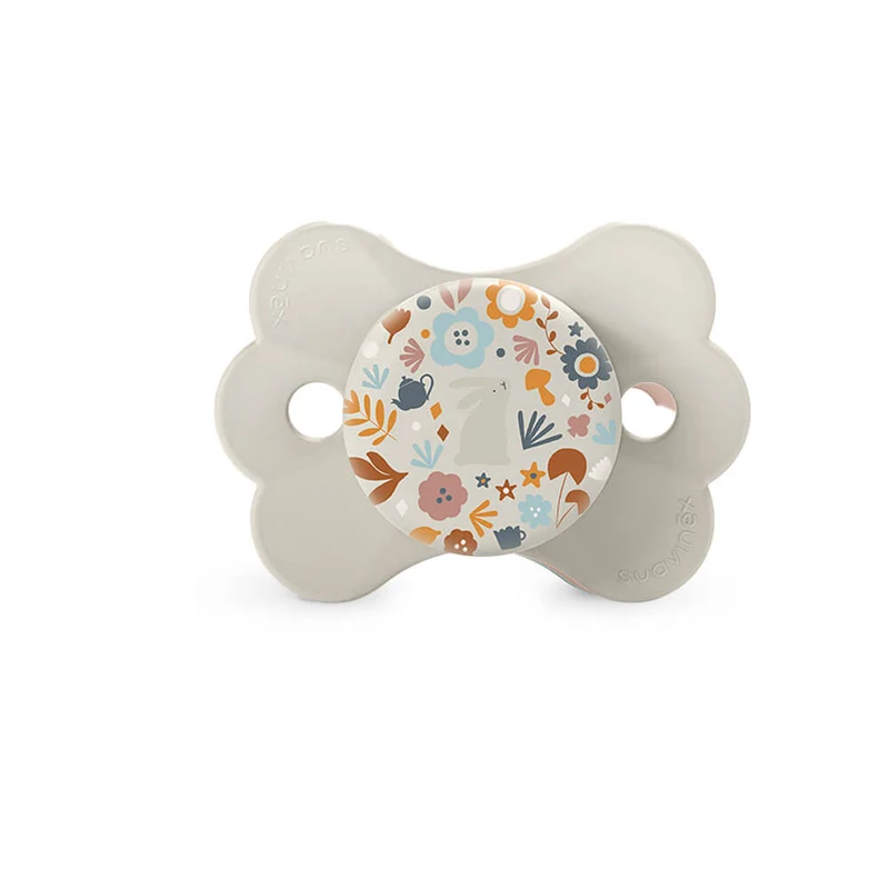 Suavinex Chupete Silicona Sxpro Fisiológico Premium Blanco Estampado 6-18M 1 Unidad 162098