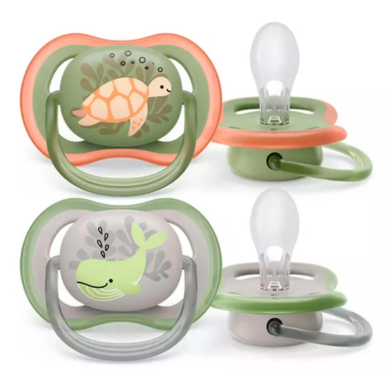Philips Avent Chupete Silicona Ultra Air Ballena Tortuga Niño 6-18M 2 Unidades