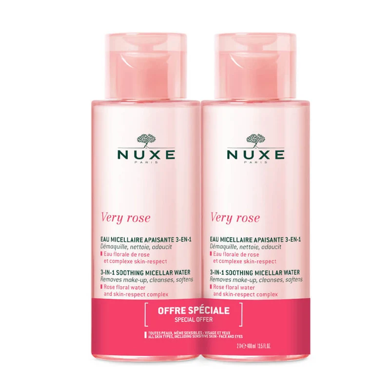 Nuxe Very Rose Agua Micelar 3 En 1 400 ml Duplo