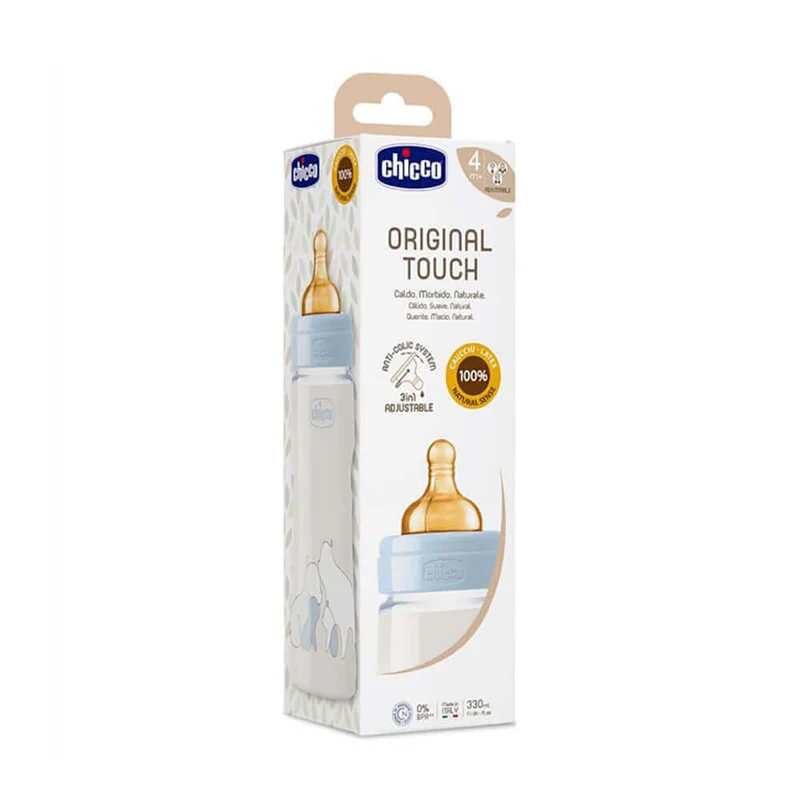 Chicco Biberón Original Touch Azul 4 M+ 330 ml
