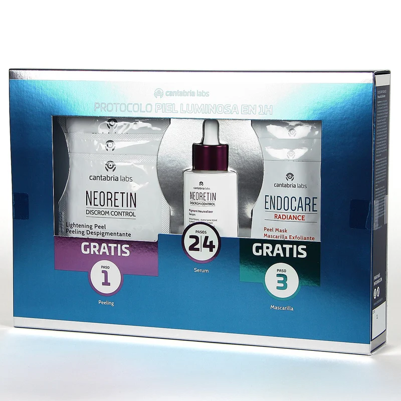 Neoretin Discrom Control Pigment Neutralizer Sérum 30 ml + Regalo Neoretin Peeling Despigmentante 3x1 ml y Mascarilla Exfoliante 3x6 ml