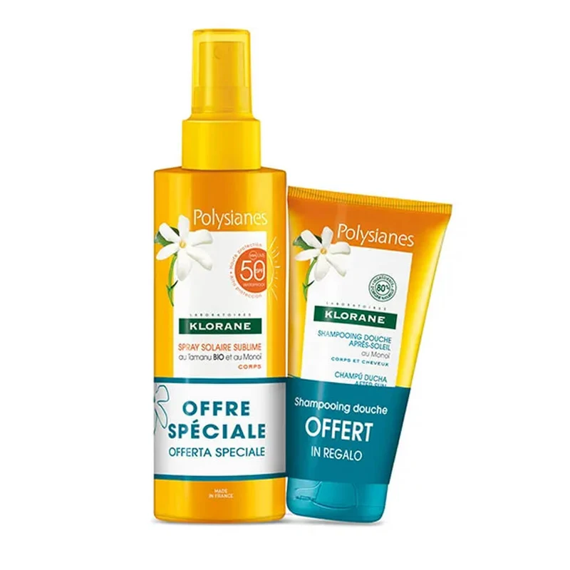 Klorane Polysianes Spf50 Spray Sublime Cuerpo 200 ml + Regalo Champú de ducha 75 ml