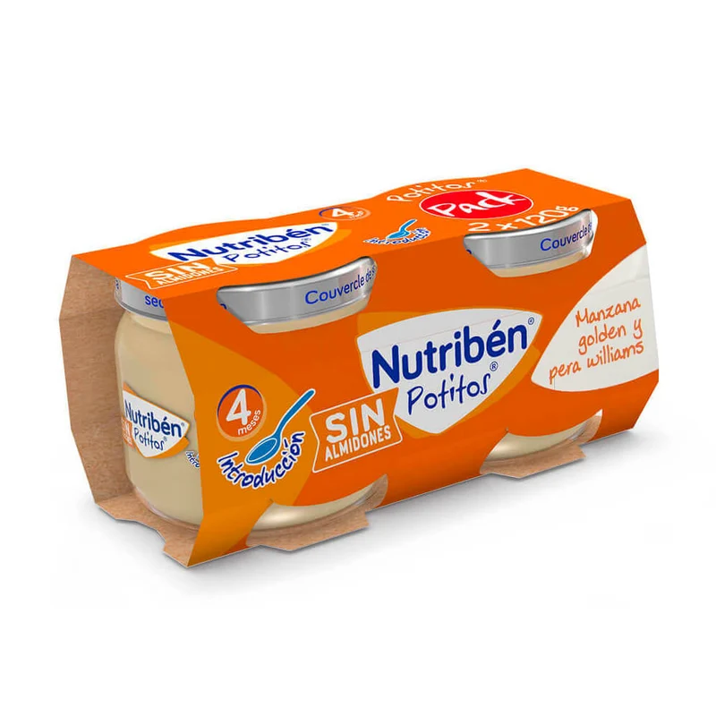 Nutriben Potito Manzana Golden Y Pera Williams 120 gr Duplo