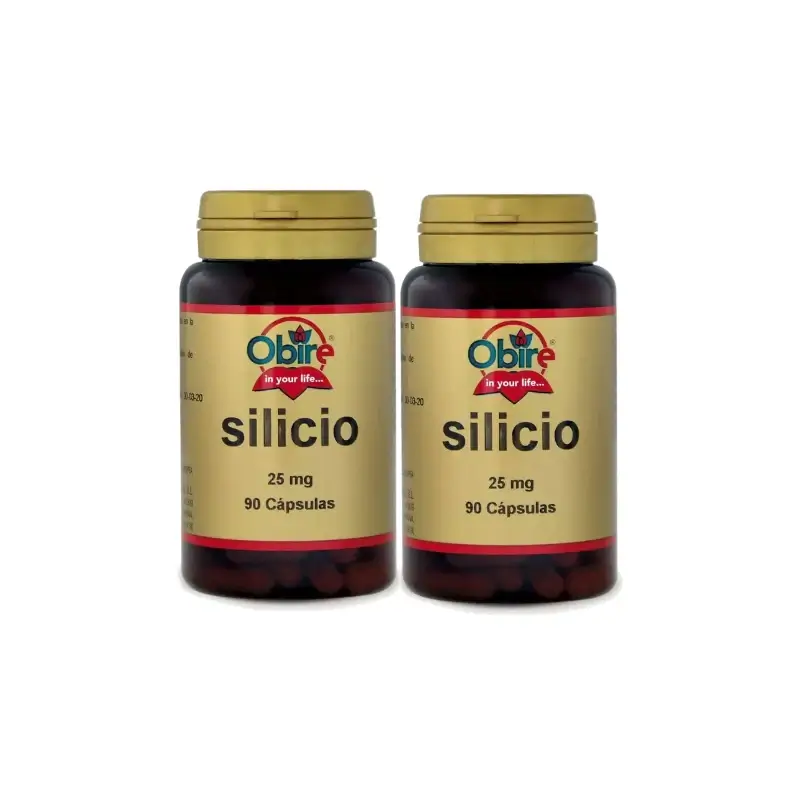 Obire Silicio 25 Mg , Pack 2 x 90 cápsulas