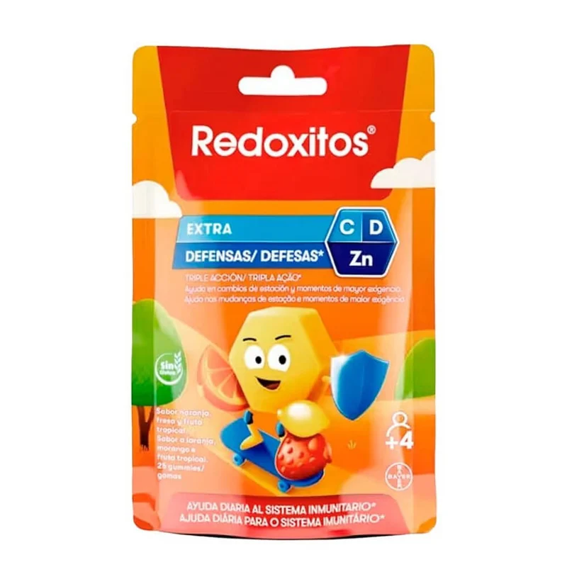 Redoxitos Extradefensas 25 Caramelos Goma Naranja Fresa Y Fruta Tropical
