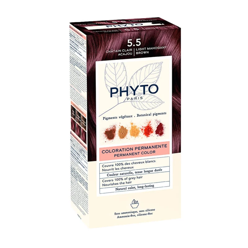 Phyto Coloración Castaño Claro Caoba N.º 5.5