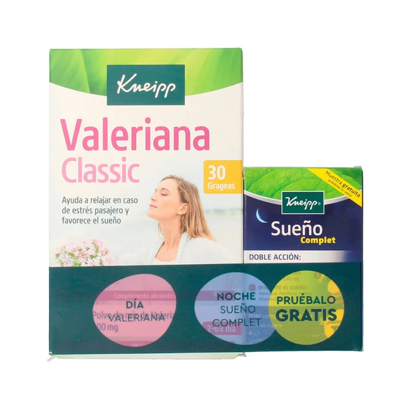 Kneipp Valeriana Classic 30 Grageas + Regalo 2 Kneipp Sueño