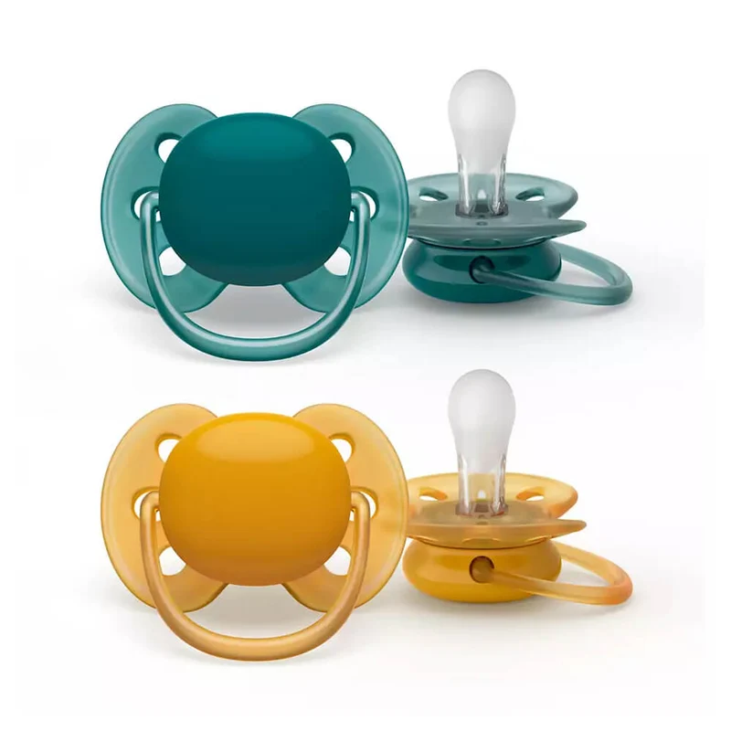 Philips Avent Chupete Ultra Soft Neutro Naranja Verde 6-18 M 2 Unidades