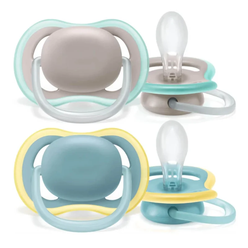 Philips Avent Chupete Ultra Air Neutro Gris Verde +18 M 2 Unidades