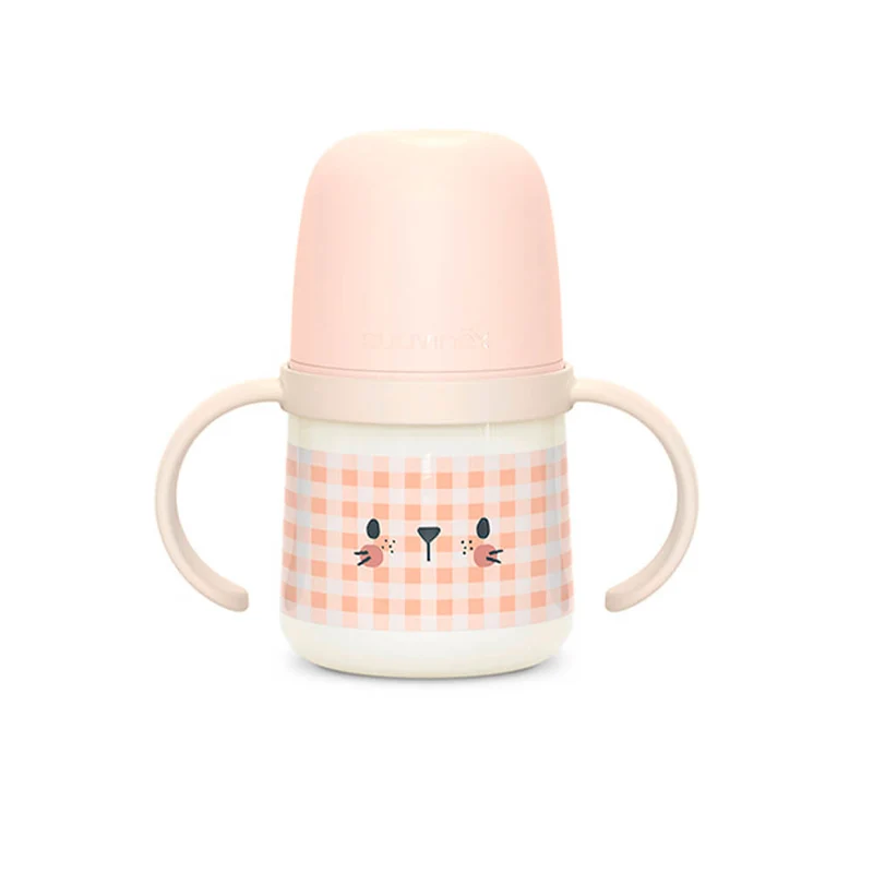 Suavinex Biberón Silicona Entrena Asas +4M Vichy Rosa 150 ml 157989