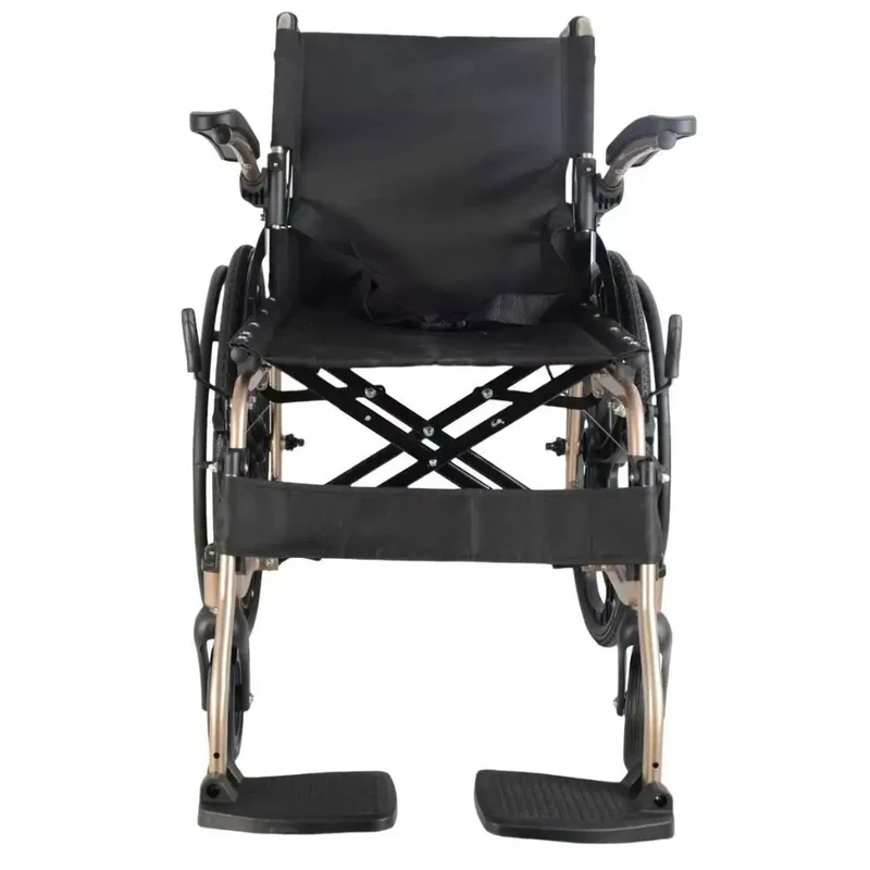 silla de ruedas de alum. autopropulsable, b. abatibles, gold