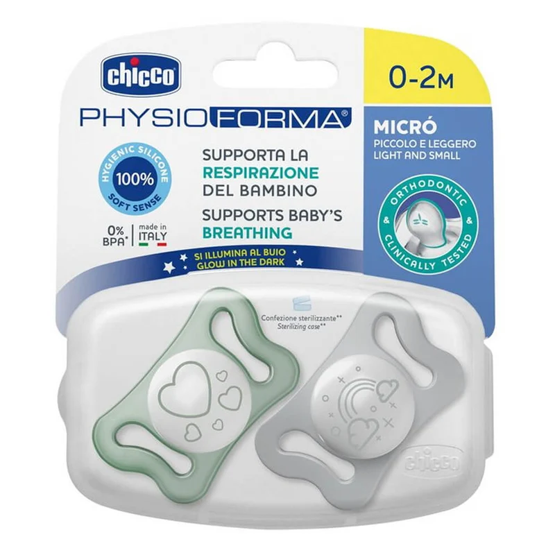Chicco Chupete Silicona Physio Micro Luminoso 0-2 Meses