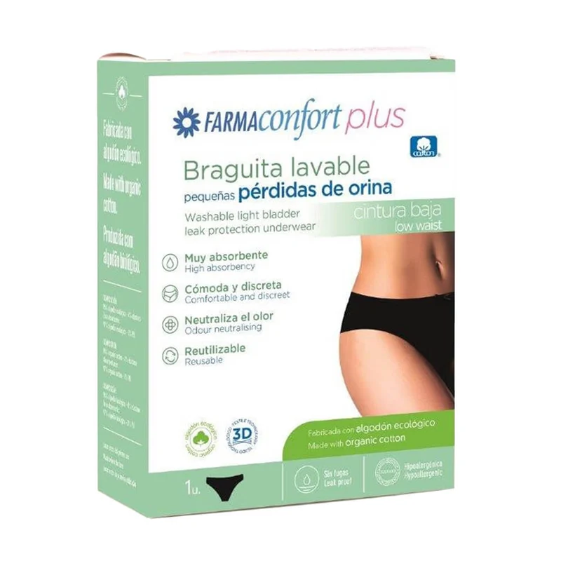 Farmaconfort Plus Braguita Cintura Baja Pequeñas Perdidas De Orina Talla Xl
