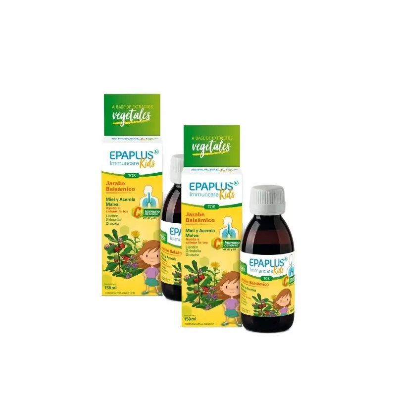Epaplus Immuncare Tos Jarabe Kids Frambuesa 150 ml, Pack 2