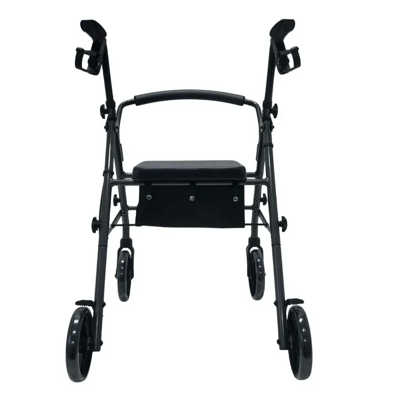 rollator alum. plegable con frenos (gris)