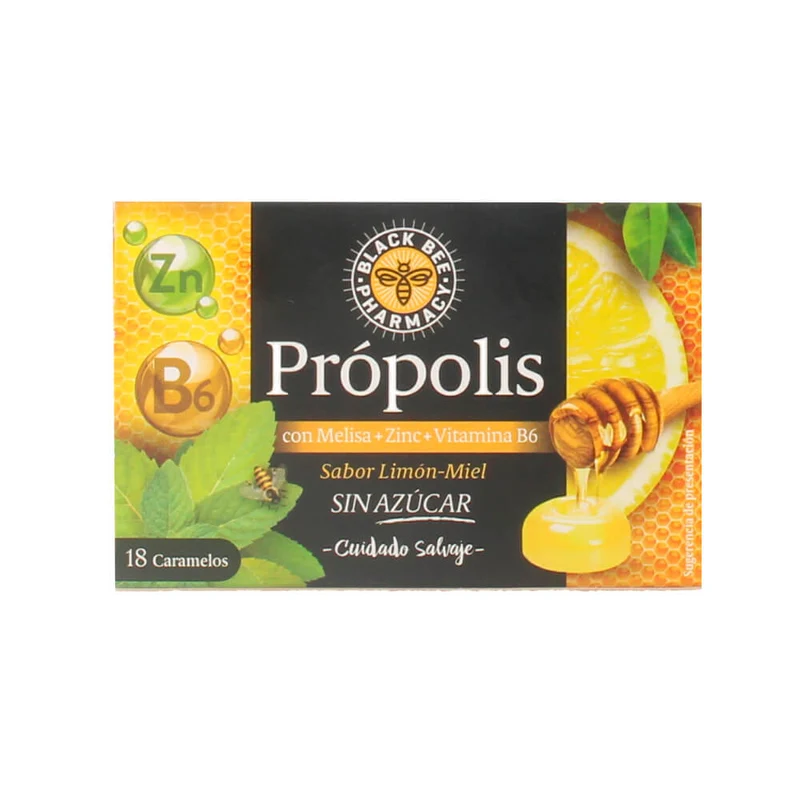 Black Bee Pharmacy 18 Caramelos Propolis Limón Miel