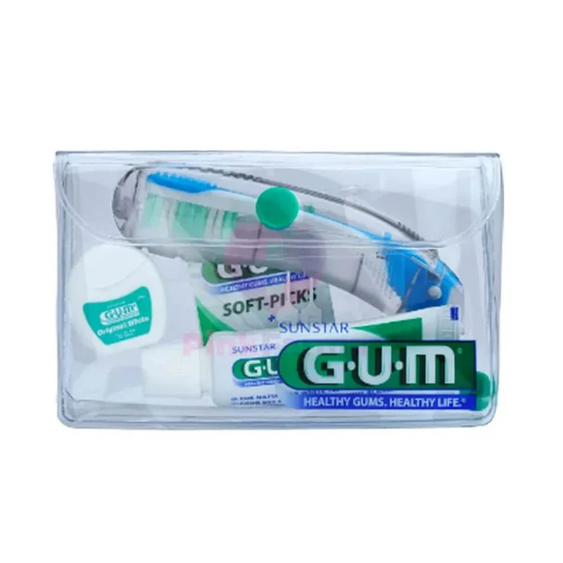 Gum Kit Viaje Cepillo+Pasta+Seda Dental Original White