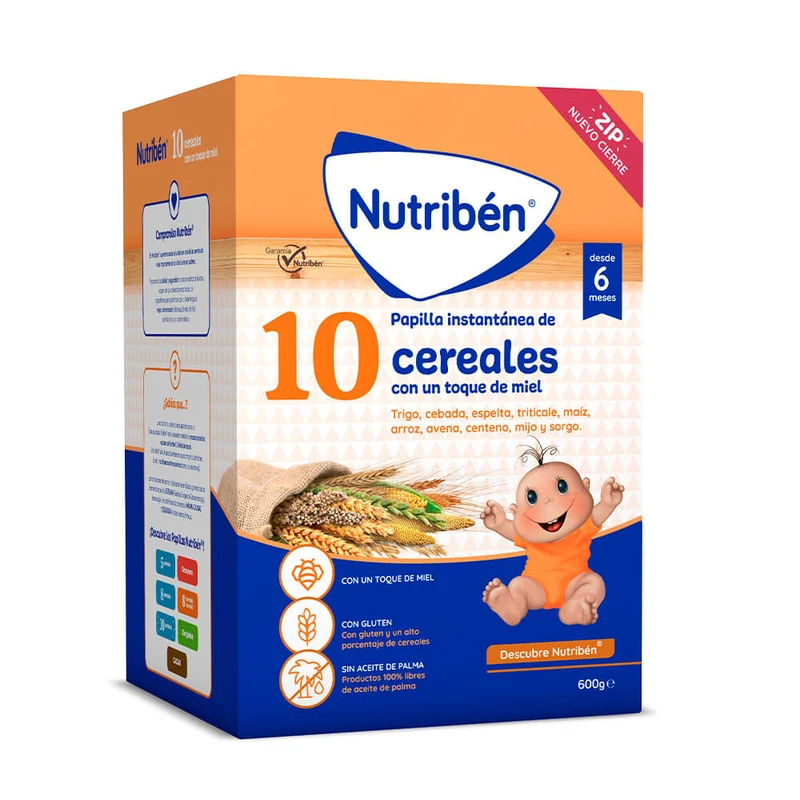Nutriben Papilla 10 Cereales Galletas Maria 600 gr
