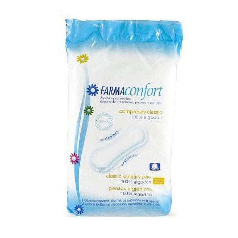 Farmaconfort Compresas Tocológicas Classic Algodón 20 Unidades