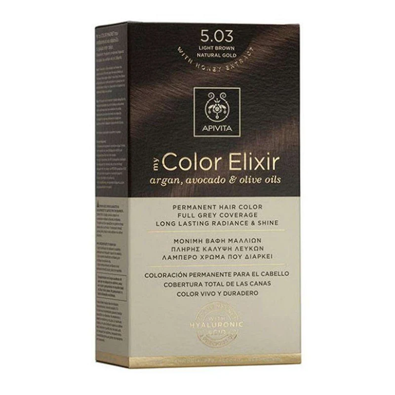 Apivita Tinte 5.03 Light Brown Natural Gold