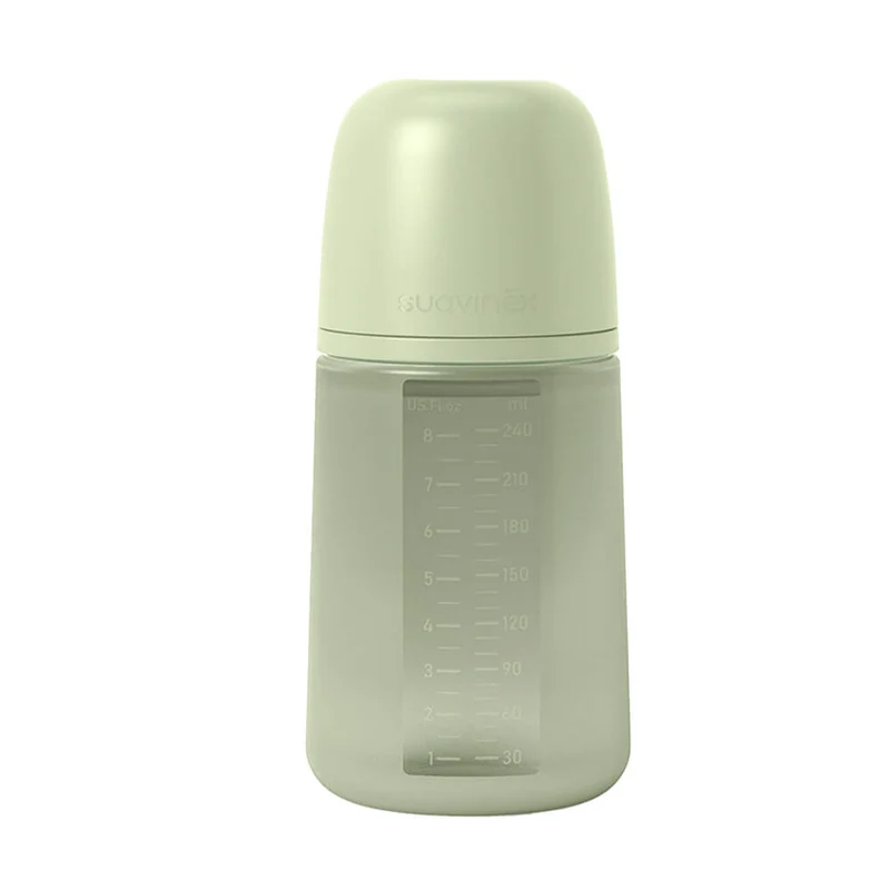 Suavinex Biberón Silicona Sxpro Fisiológico Intense Colors Verde +3M 240 ml 209634