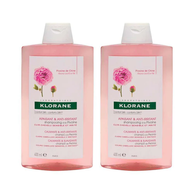 Klorane Peonía Champú 400 ml Duplo
