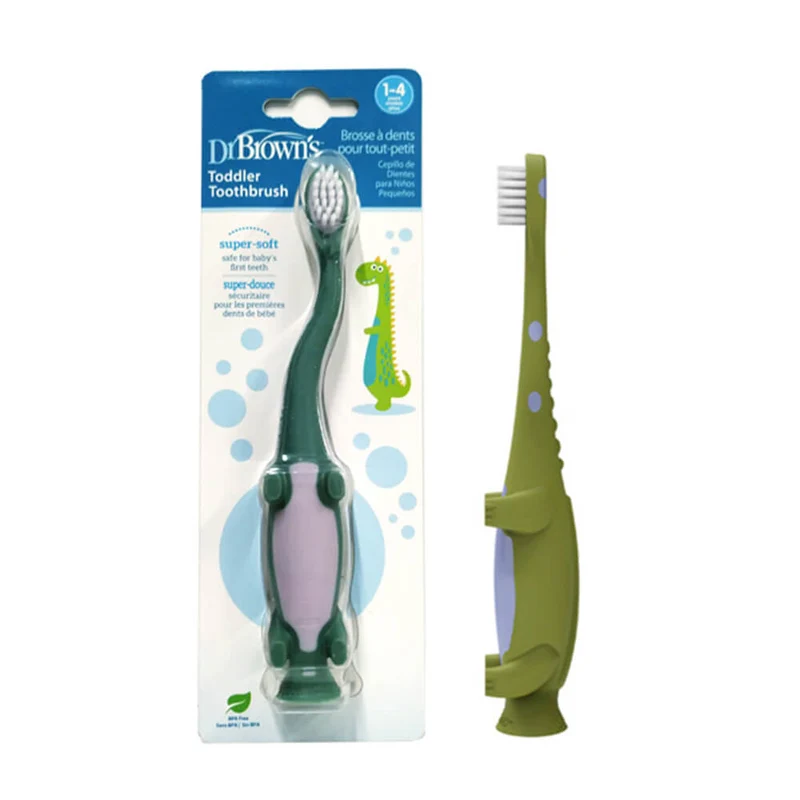 Dr Browns Cepillo Dental Infantil Dinosaurio Verde 1-4 Años