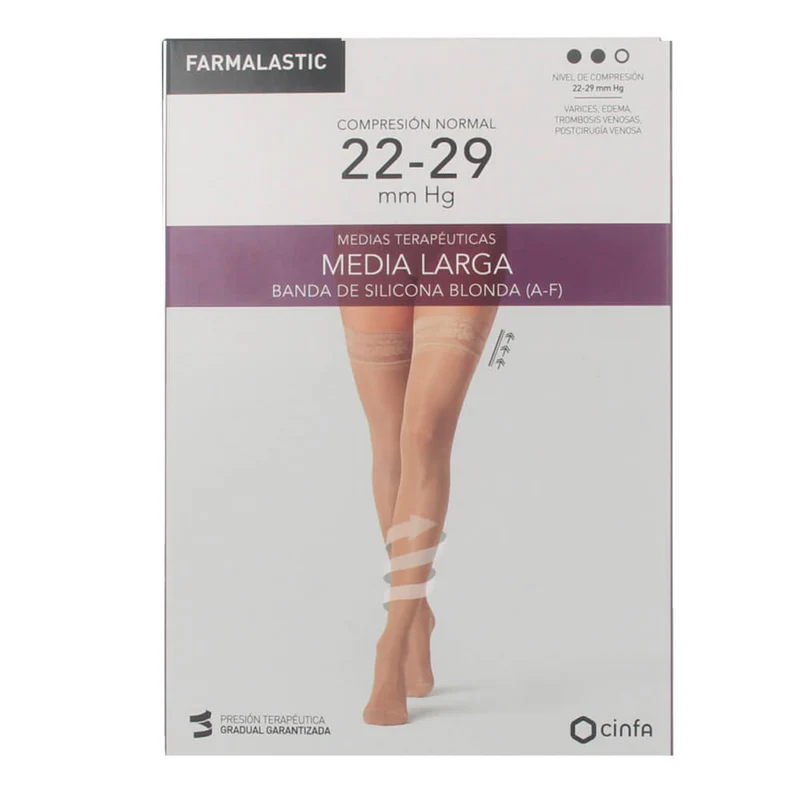 Farmalastic Media Larga Blonda Normal Camel Talla Extra Grande