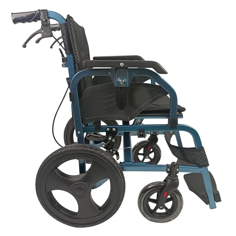 silla de ruedas de transporte alum. acolchada high end, 46 cm