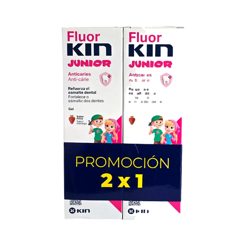 Kin Fluor-Kin Junior Gel Fresa 75Ml Duplo