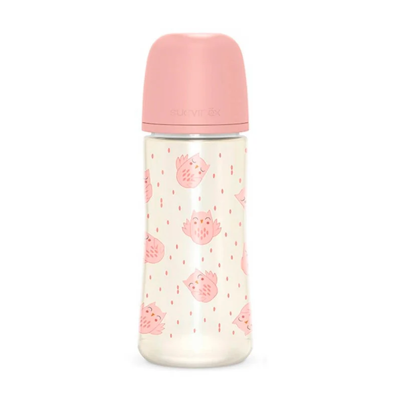 Suavinex Biberón Silicona Sxpro Premium T.L Rosa Buhitos 360 ml 173346