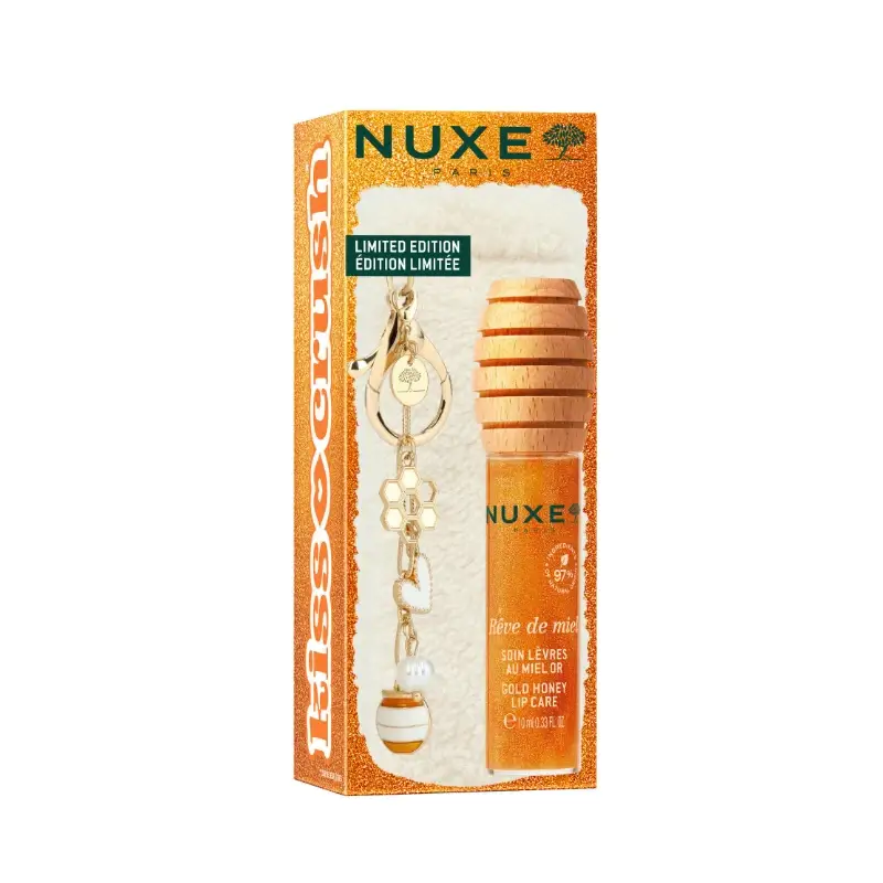 Nuxe Reve De Miel Tratamiento Labial Con Miel Gold 10Ml + Lip Case De Regalo, 10 ml
