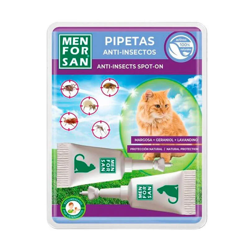 Menforsan Pipetas Anti Insectos Gatos 2 Unidades