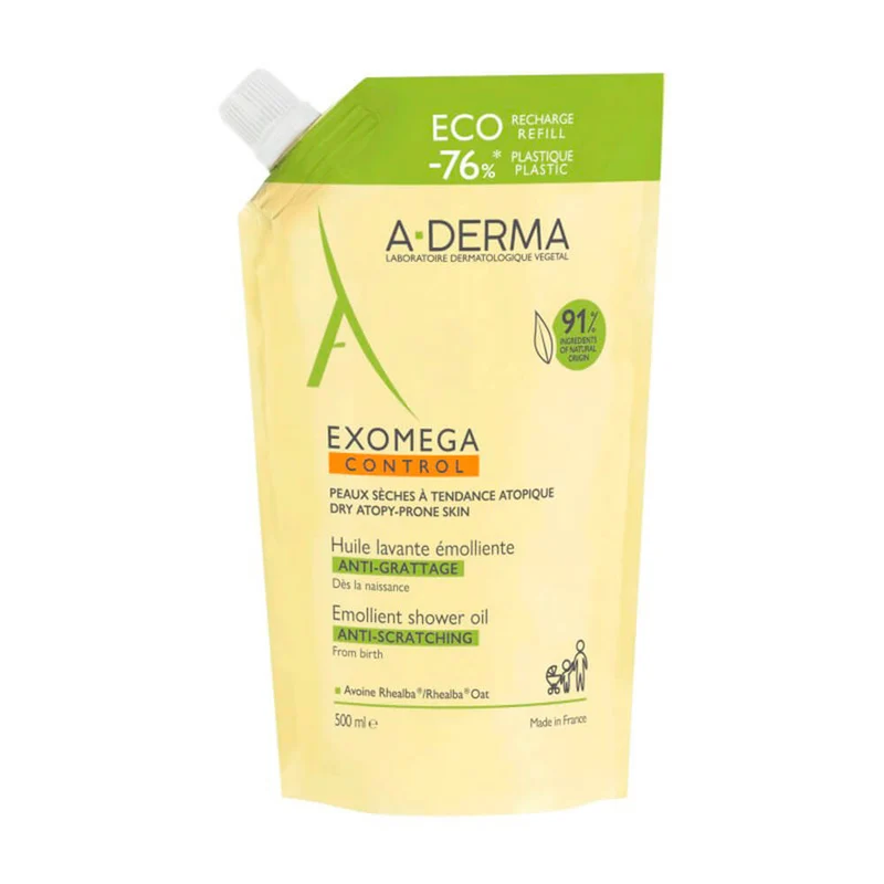 A-Derma Exomega Aceite Baño Y Ducha Eco Recarga 500 ml