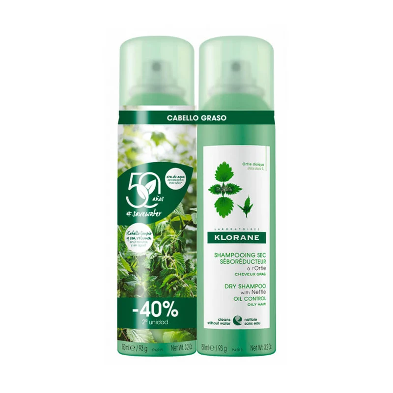 Klorane Ortiga Champú Seco Spray 150 ml Duplo