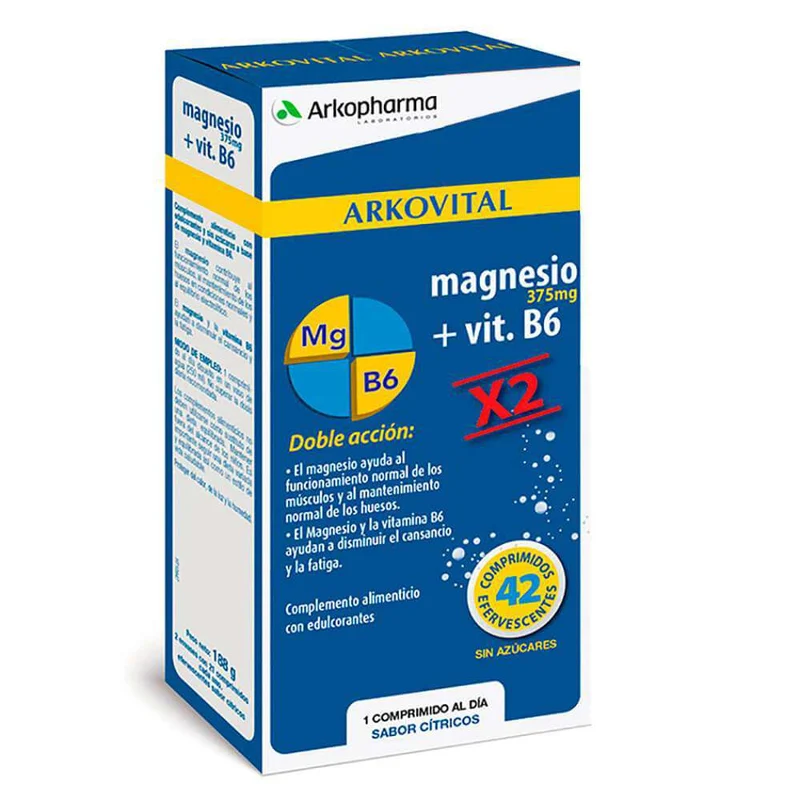 Arkovital Magnesio 375mg+b6 21 Comprimidos Efervescentes Duplo