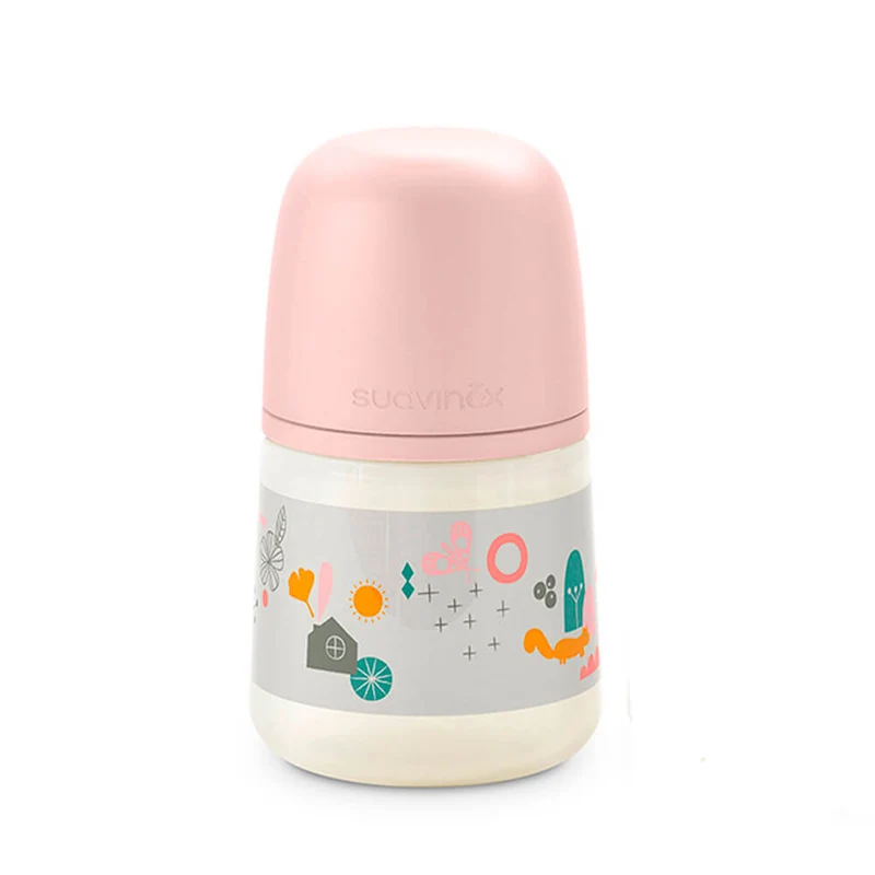 Suavinex Biberón Silicona Sxpro Fisiológico Flujo S Rosa Walk In The Park 150 ml 199254