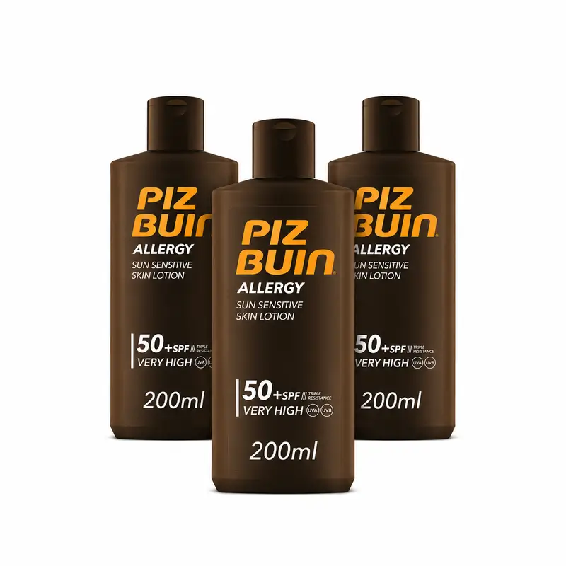 Piz Buin Allergy Crema Solar Corporal SPF50, Pack 3 x 200 ml