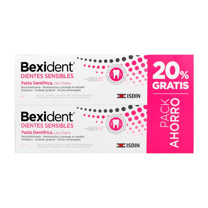 Bexident Dientes Sensibles Diario Pasta Dental 75 Ml Duplo