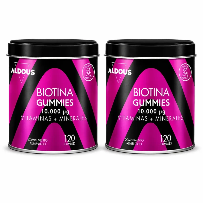 Aldous Bio Biotina , 120 Gummies , pack 2