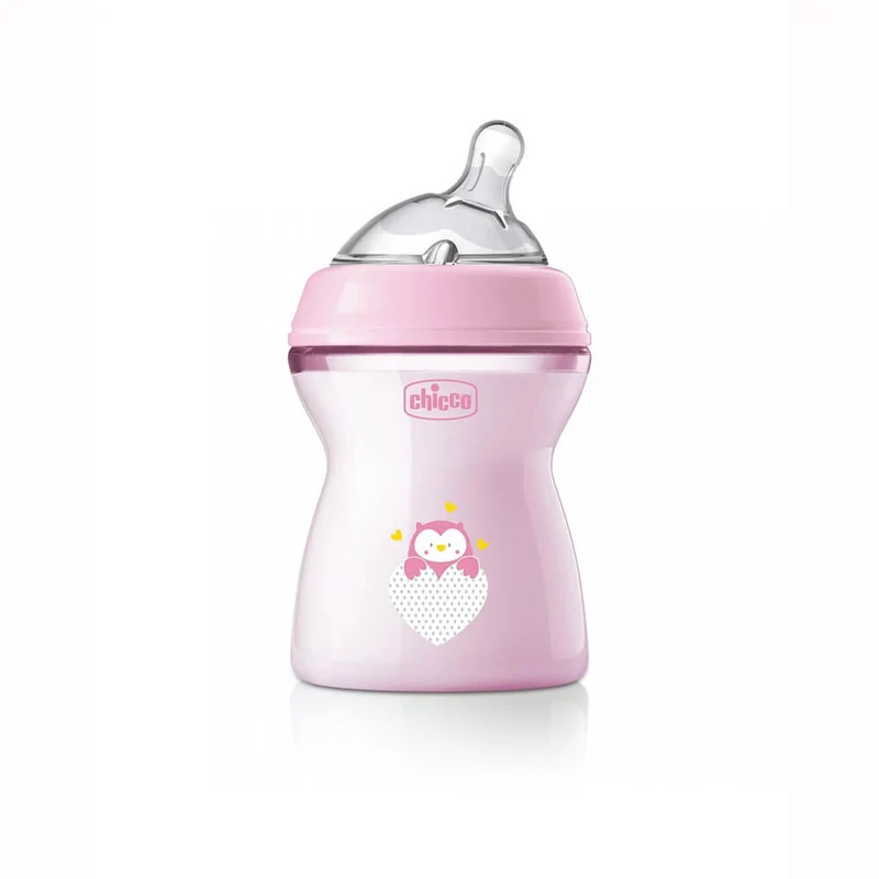 Chicco Biberón Silicona Natural Feeling Rosa +2M 250 ml