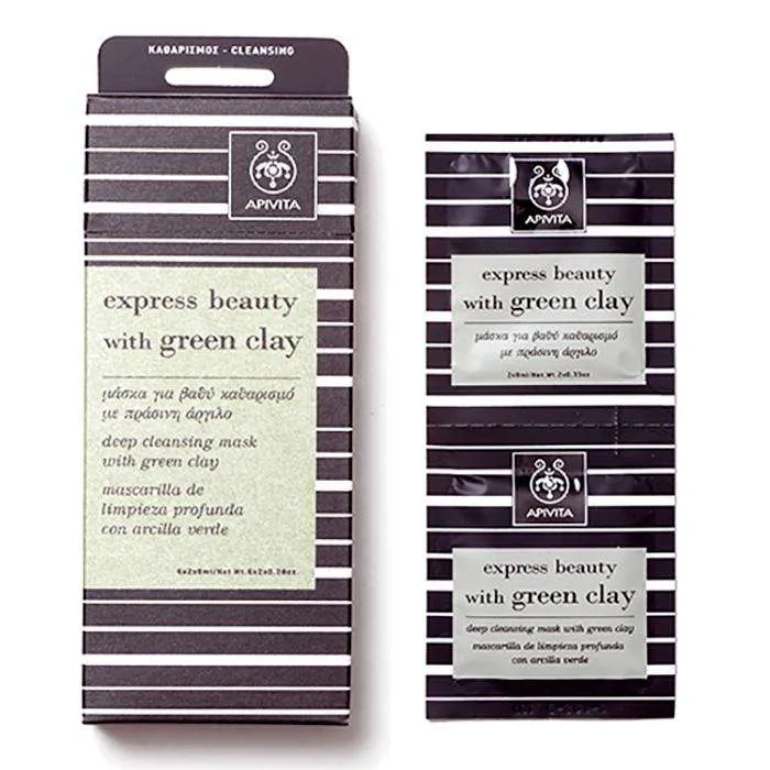 Apivita Express Mascarilla Limpieza Arcilla Verde
